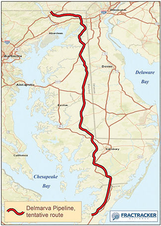 Delmarva pipeline map
